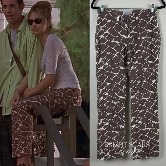 Pants & Jumpsuits | Extremely Rare Designer Giraffe Print Pants